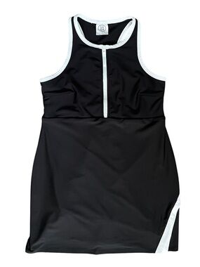 SAGE Collective Active Dress with Inner Shorts Black and White Size Large
